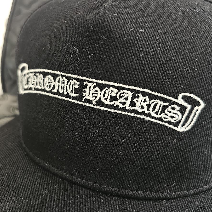 CHROME HEARTS Scroll Label Logo Embroidery Cap Size ONE SIZE