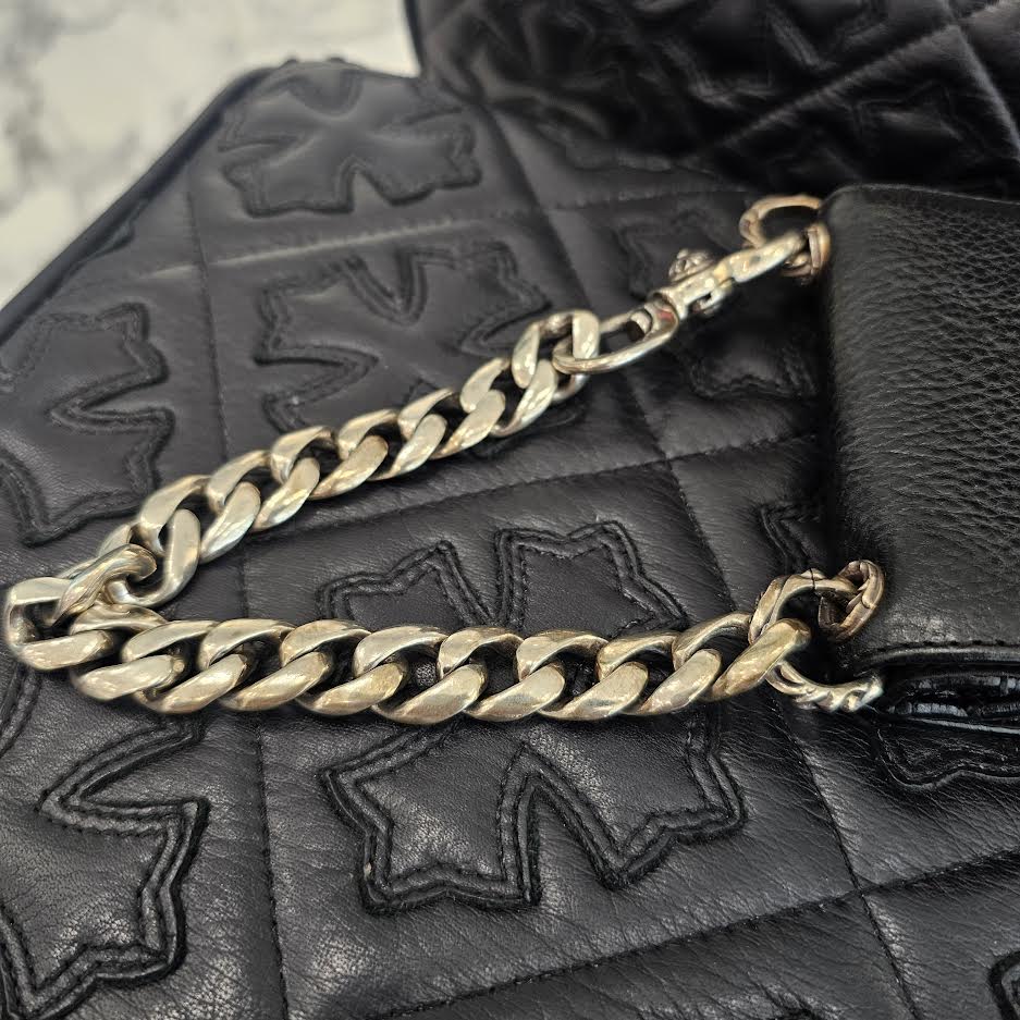 CHROME HEARTS TV MAN 1 Clip Classic Chain Leather Wallet クロムハーツ TVマン ワンクリップ クラシックチェーン レザーウォレット