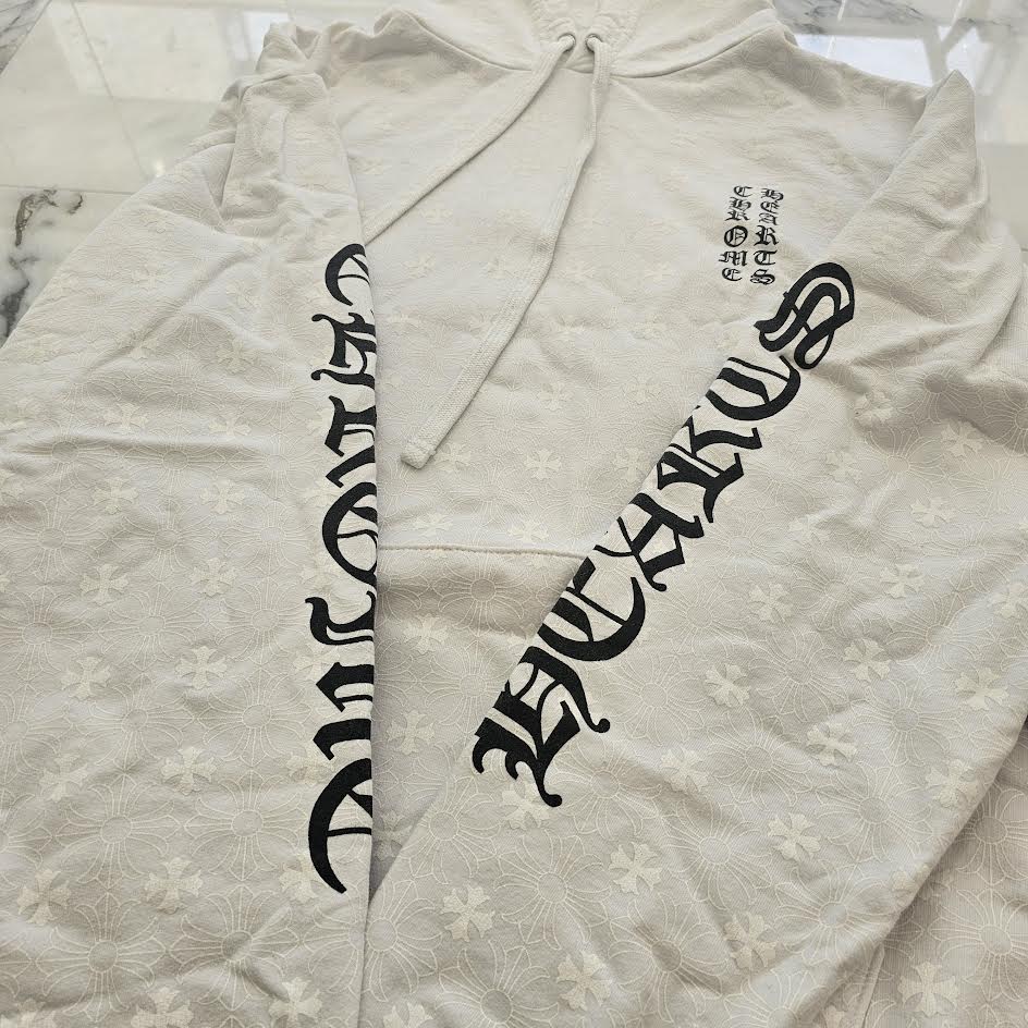 CHROME HEARTS CH Plus Print Horseshoe Pullover Hoodie Size L クロムハーツ CHプラス プリント ホースシュー プルオーバー フーディ サイズL