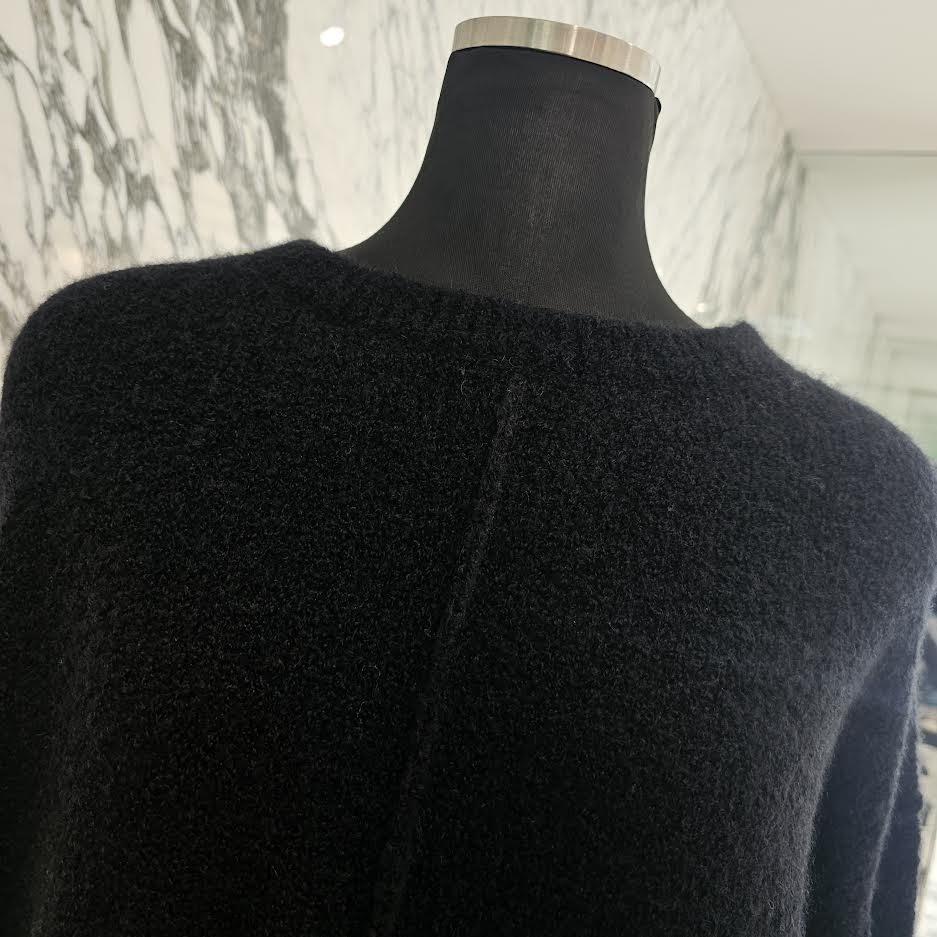 CHROME HEARTS 2025AW Leopard Harako Cross Leather Patch Cashmere & Silk Oversized Knit Sweater Size M クロムハーツ レオパルド ハラコ クロスレザーパッチ カシミヤ&シルク オーバーサイズ ニット セーター サイズM