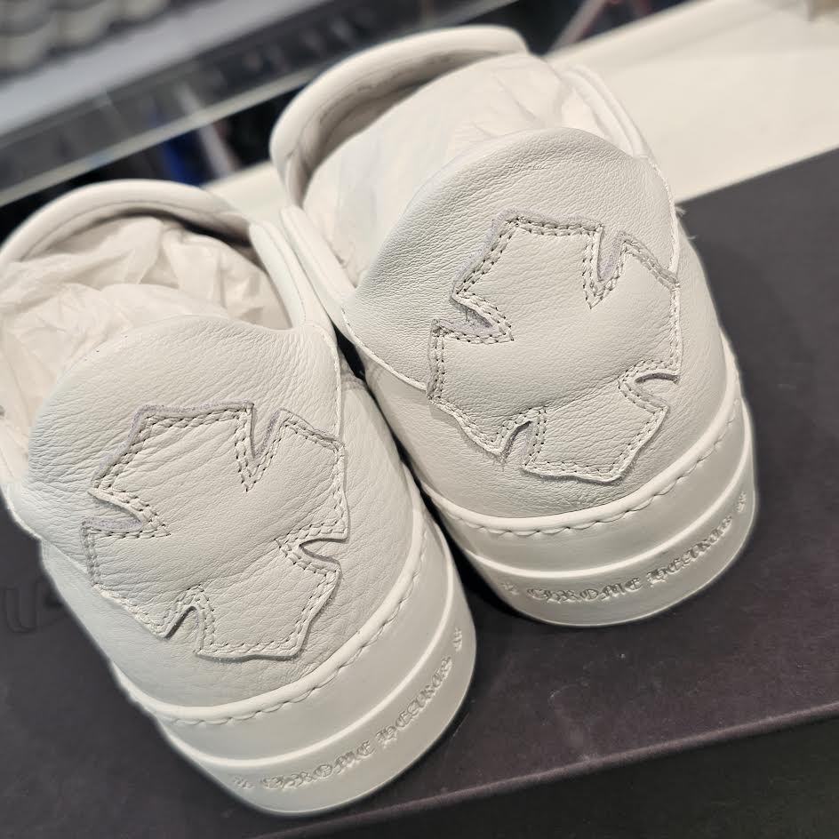 CHROME HEARTS CH Plus Leather Patch Dagger Slip On Size 40 クロムハーツ CHプラス レザーパッチ ダガー スリッポン サイズ40