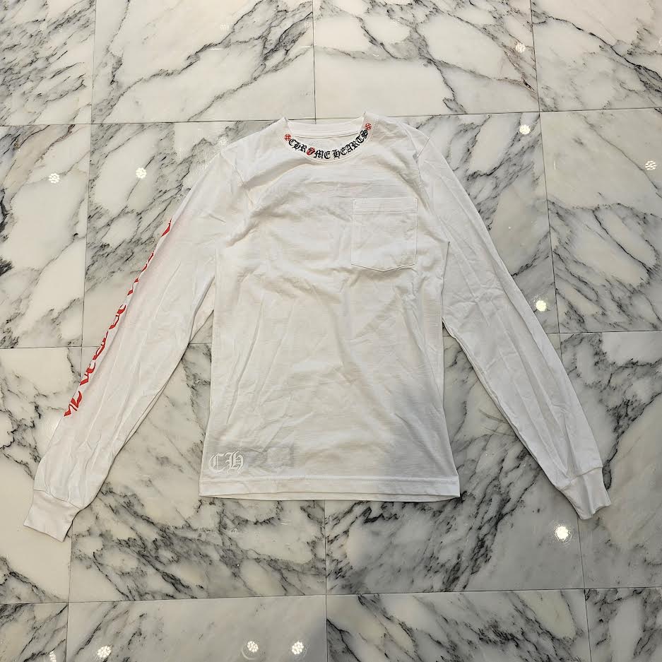 CHROME HEARTS × The Rolling Stones 2024SS Lip ＆ Tan Neck Logo Back Scroll Long Sleeve Tee Size S クロムハーツ × ローリングストーンズ リップ&タン ネックロゴ バックスクロール ロングスリーブTシャツ サイズS