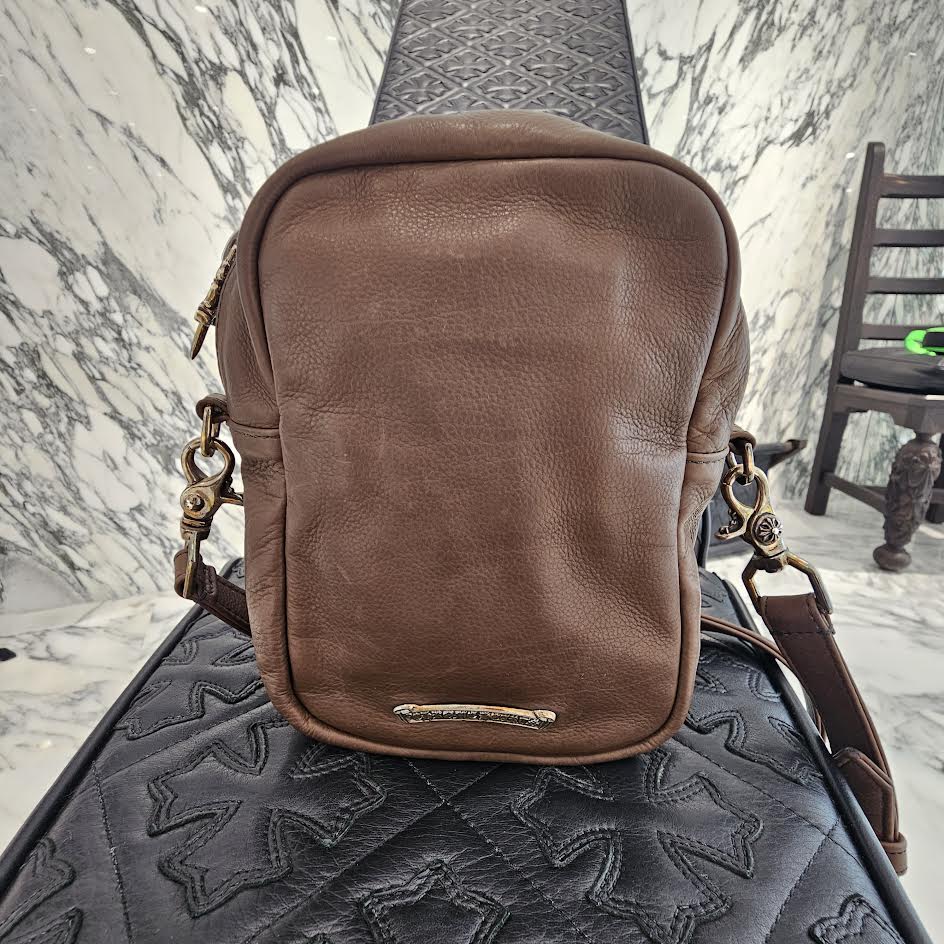 CHROME HEARTS TAKAMINI 3 Cemetery Cross Patch Leather Shoulder Bag クロムハーツ タカミニ 3セメタリー クロスパッチ レザー ショルダーバッグ