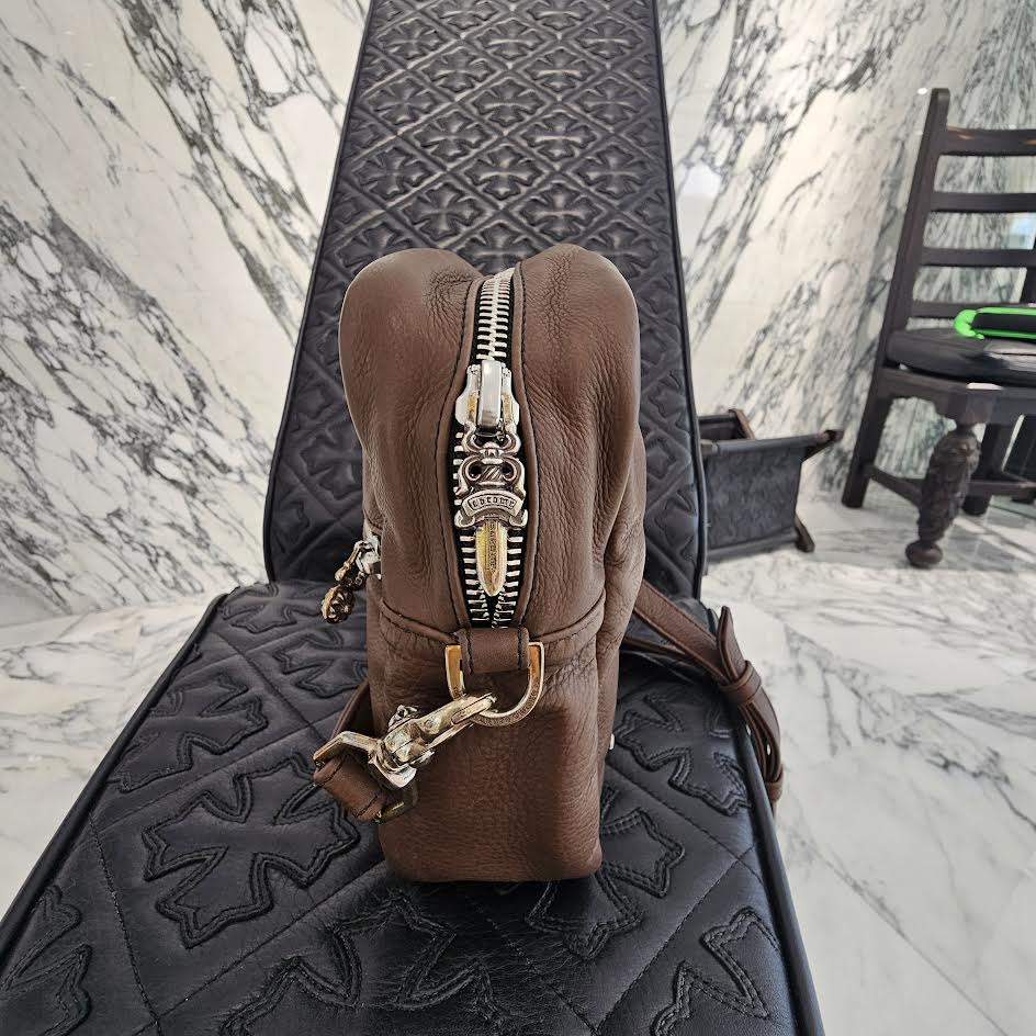 CHROME HEARTS TAKAMINI 3 Cemetery Cross Patch Leather Shoulder Bag クロムハーツ タカミニ 3セメタリー クロスパッチ レザー ショルダーバッグ