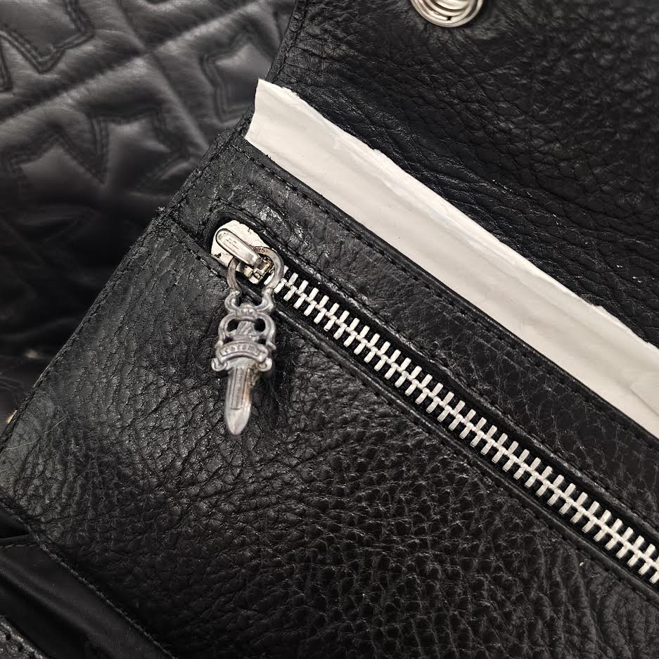 CHROME HEARTS Multi Color Leather Cross Patch Wave Wallet クロムハーツ マルチカラー レザークロスパッチ ウェーブウォレット