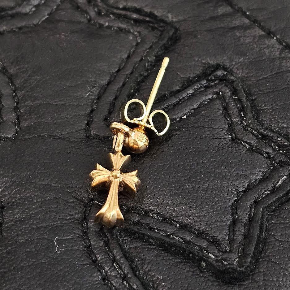 CHROME HEARTS 22K BABY FAT CROSS Earring クロムハーツ 22K ベイビーファットクロス ピアス