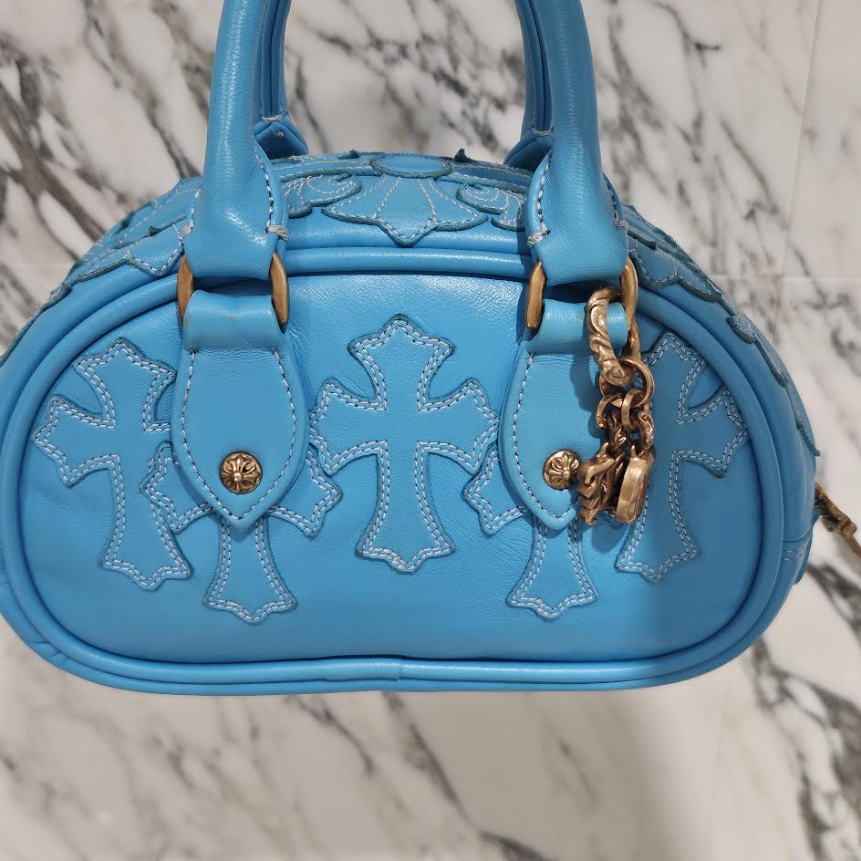 CHROME HEARTS Tiny GYM Cemetery Cross Patch Hand Bag クロムハーツ タイニージム セメタリークロスパッチ ハンドバッグ