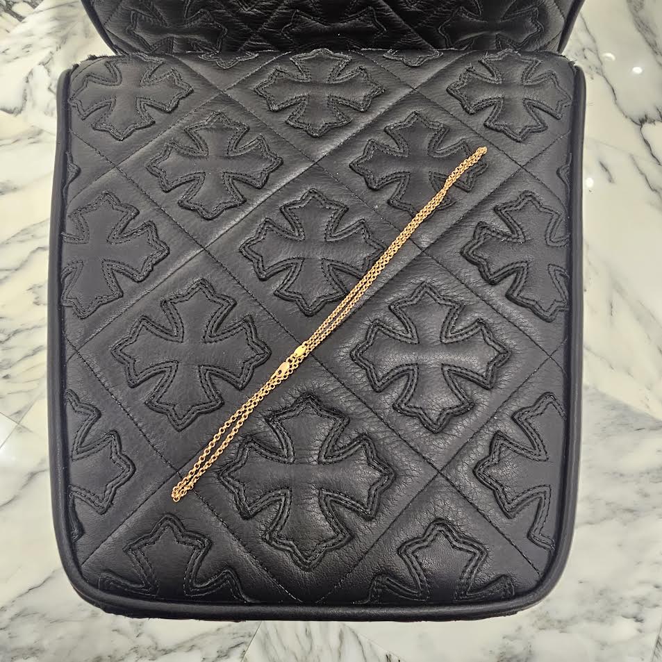 CHROME HEARTS 22K Roll Chain Necklace 18 Inch クロムハーツ 22K ロールチェーン ネックレス 18インチ