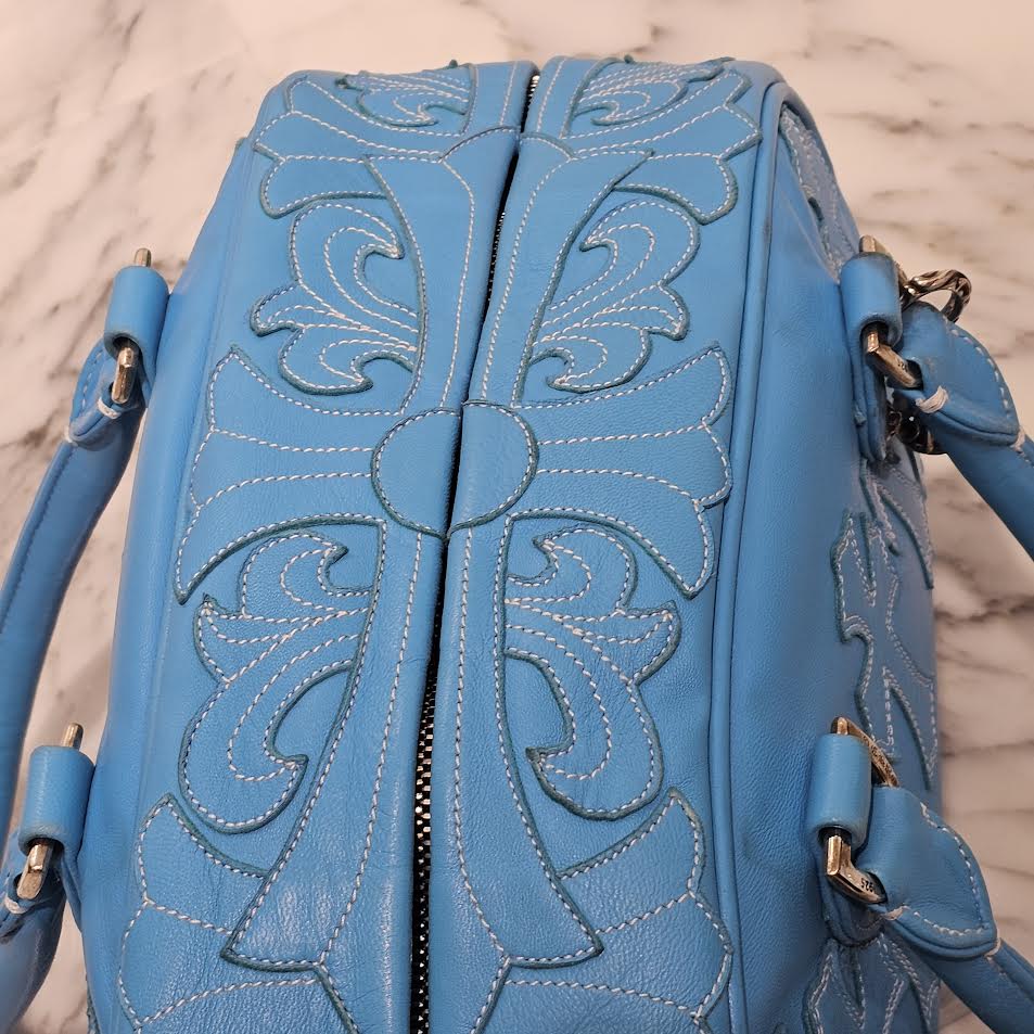 CHROME HEARTS Tiny GYM Cemetery Cross Patch Hand Bag クロムハーツ タイニージム セメタリークロスパッチ ハンドバッグ ジムバッグ