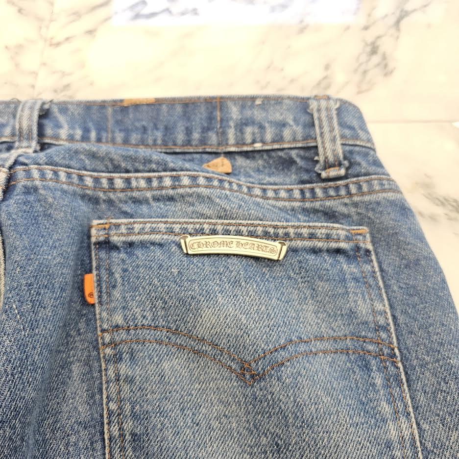 CHROME HEARTS × Levi's Body VNTG Cross Leather Patch Jeans Size 32 クロムハーツ × リーバイスボディ ヴィンテージ クロスレザーパッチ ジーンズ デニムパンツ サイズ32