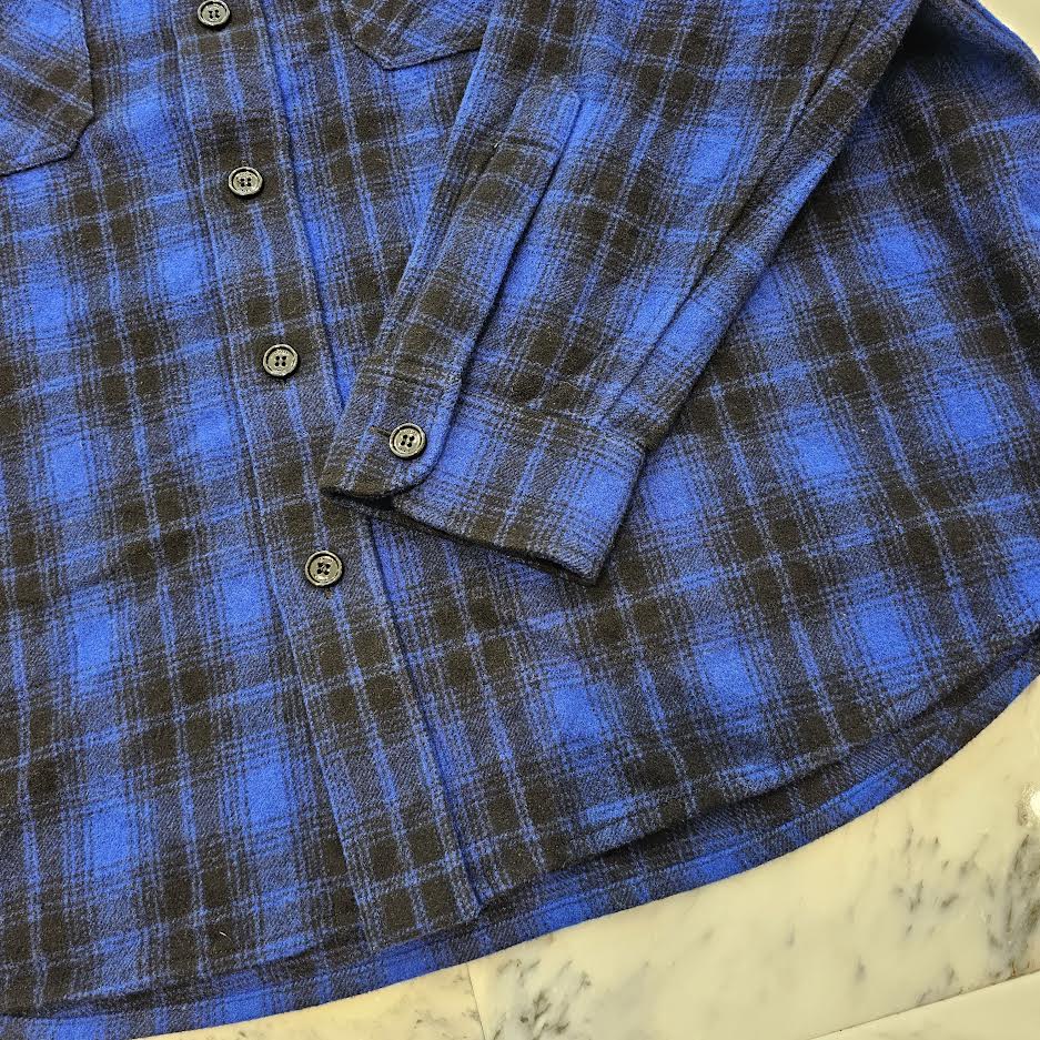 CELINE 2022AW Check Flannel Wool Shirt 2C574994R Size 42 セリーヌ チェック フランネル ウール 長袖シャツ サイズ42