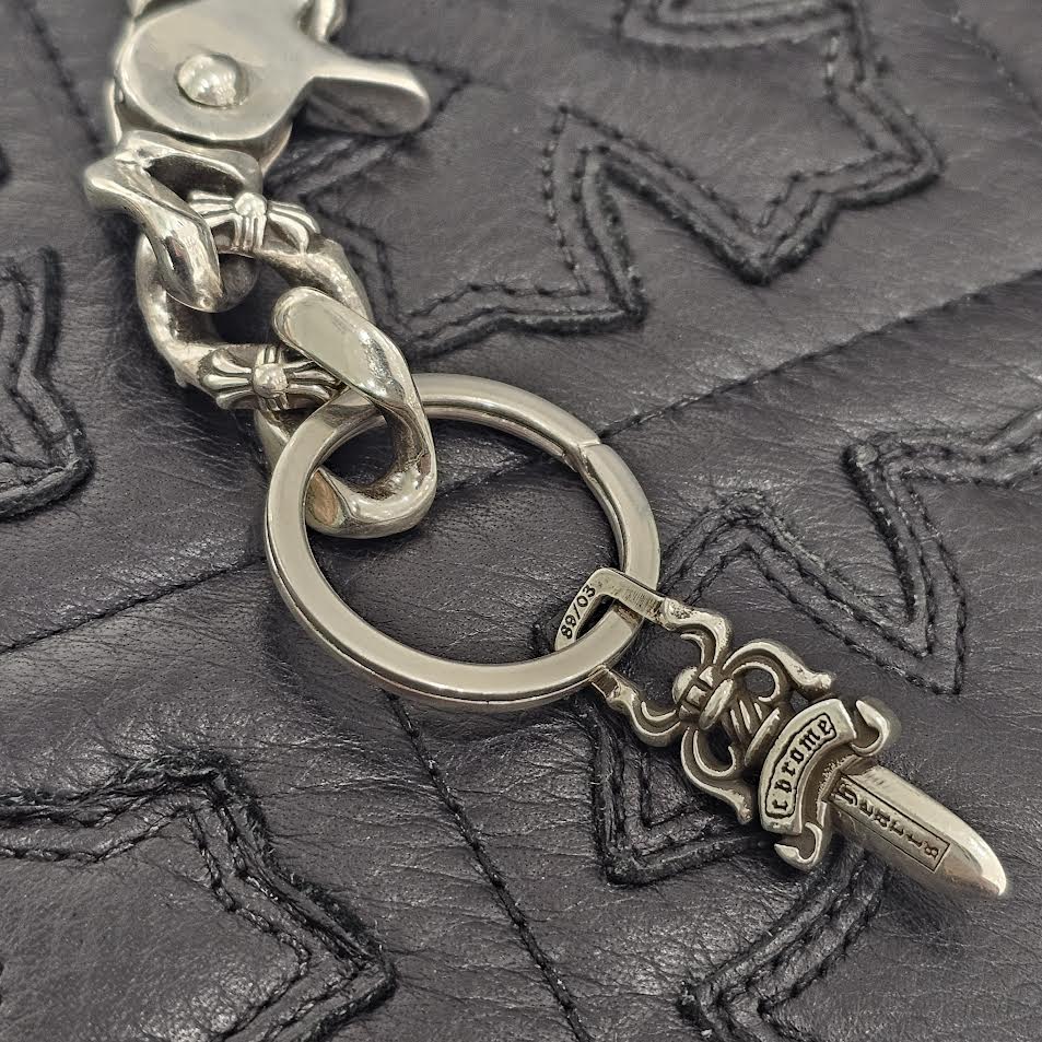 CHROME HEARTS Classic Short Fancy Chain Clip Keyring 2 LINK