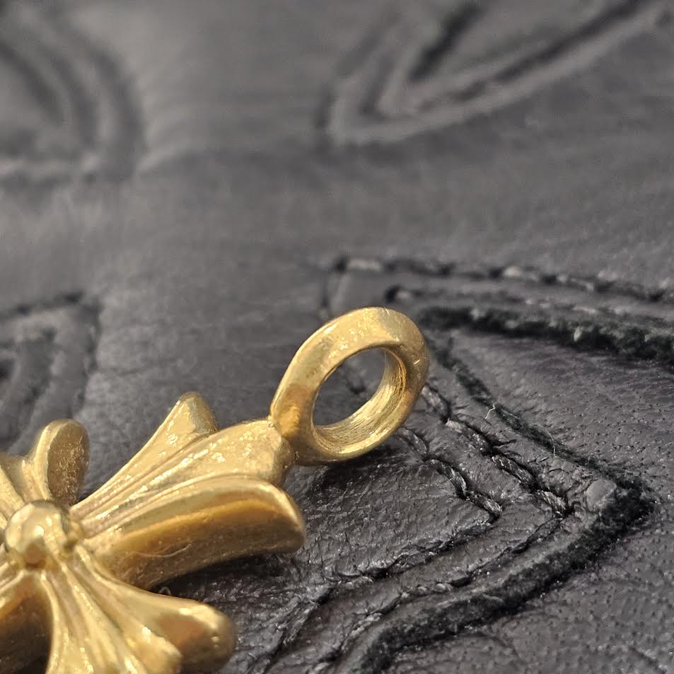 CHROME HEARTS 22K Tiny Fat Cross Pave Diamond Pendant Top クロムハーツ 22K タイニーファットクロス パヴェダイヤモンド ペンダントトップ