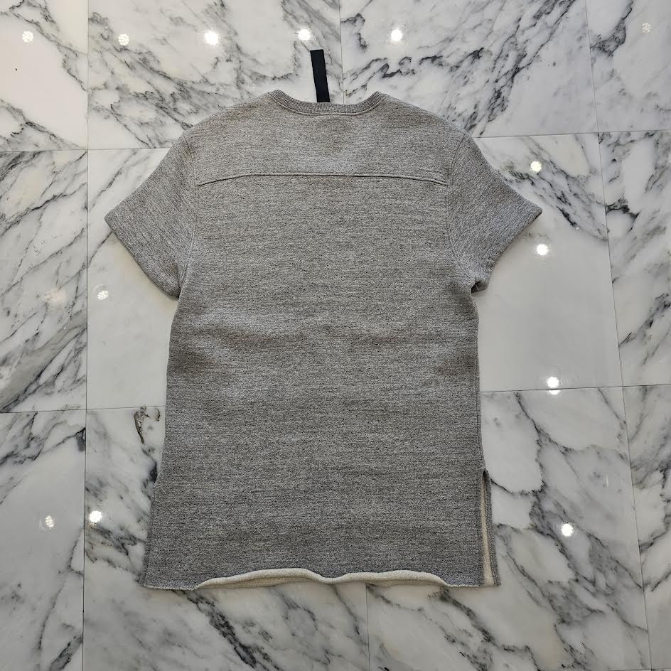 CHROME HEARTS Y NOT Cemetery Cross Leather Patch Pocket Sweat Tee Size S クロムハーツ ワイノット セメタリークロス レザーパッチ ポケット スウェット Tシャツ サイズS