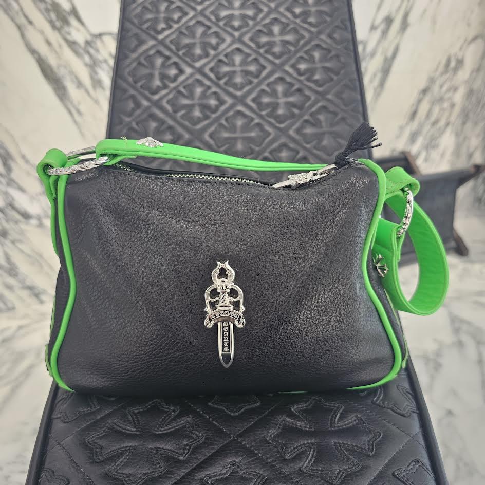 CHROME HEARTS CHICKEN NUGGET Side BS Flare Patch Small Leather Shoulder Bag クロムハーツ チキンナゲット サイド BSフレアパッチ スモールレザー ショルダーバッグ