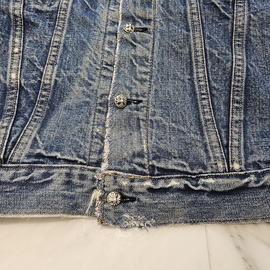 CHROME HEARTS × Levi's Body VNTG Cross Ball Denim Jacket Size S クロムハーツ × リーバイスボディ ヴィンテージ クロスボール デニムジャケット サイズS