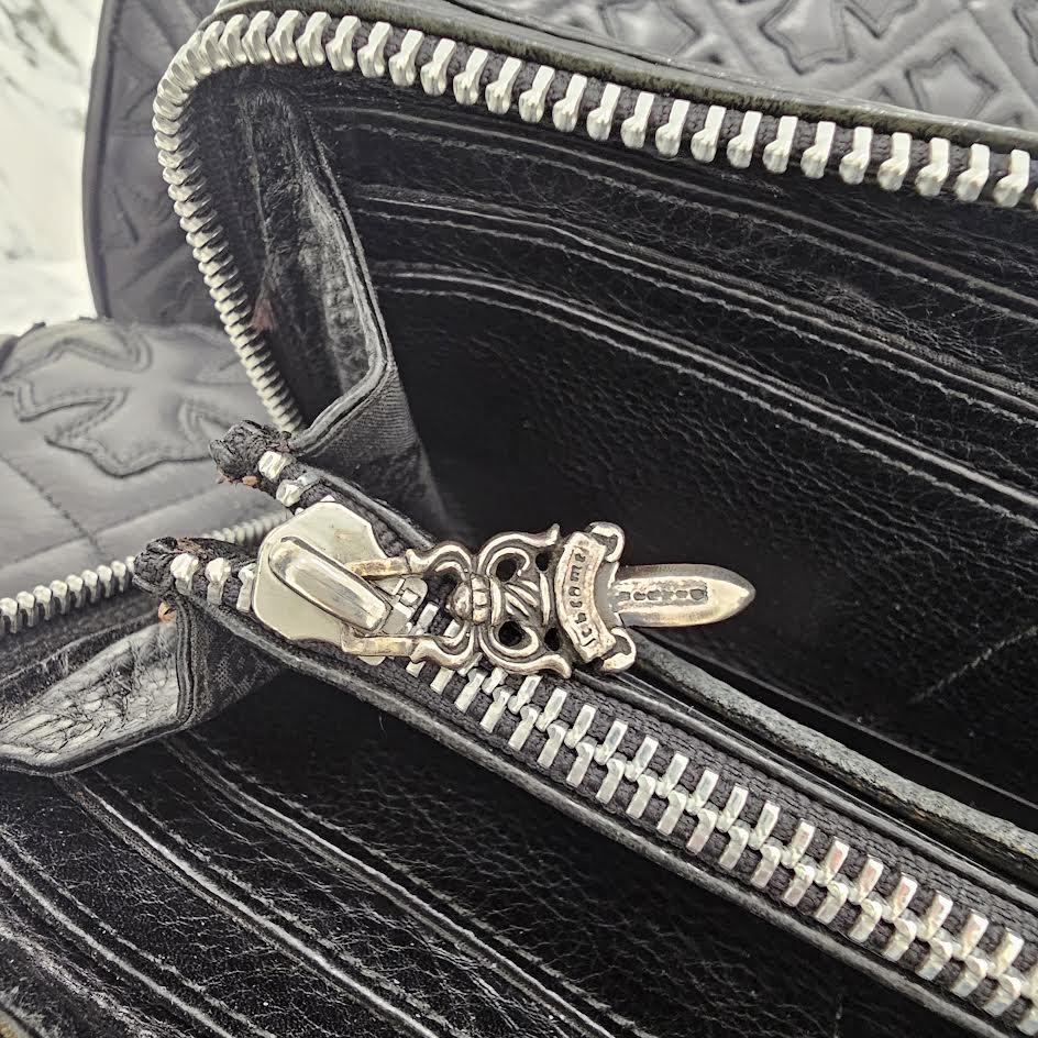 CHROME HEARTS 3 Cemetery Cross Leather Patch REC F ZIP #2 Wallet クロムハーツ 3セメタリークロス レザーパッチ レック F ジップ #2 ウォレット