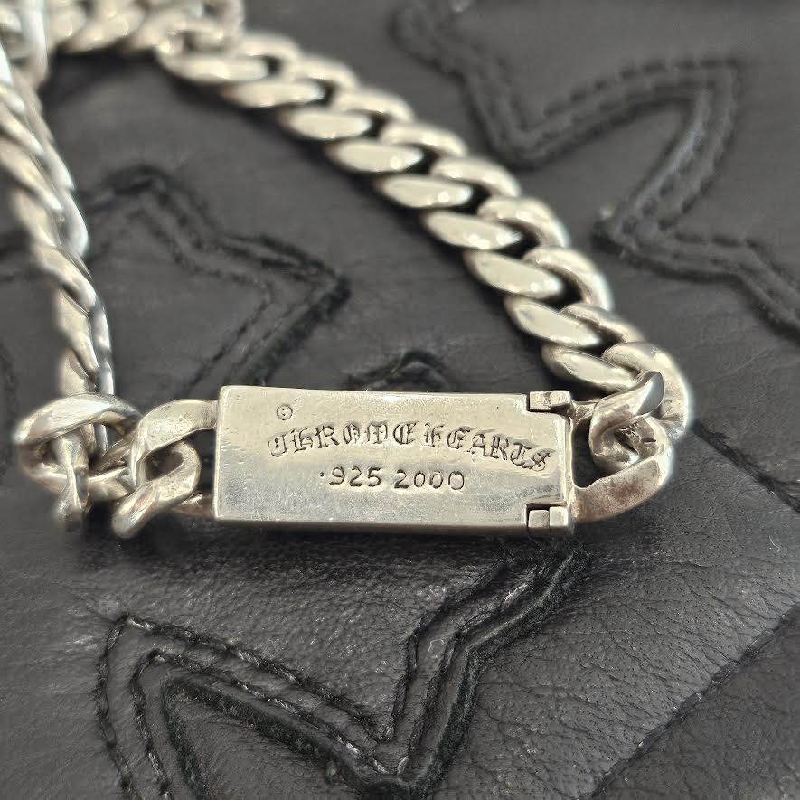 クロムハーツ MINI IDダイヤモンド2Pブレスレット インボイス原本あり CHROME HEARTS DOUBLE CH Plus MINI ID Bracelet 2 Diamond クロム