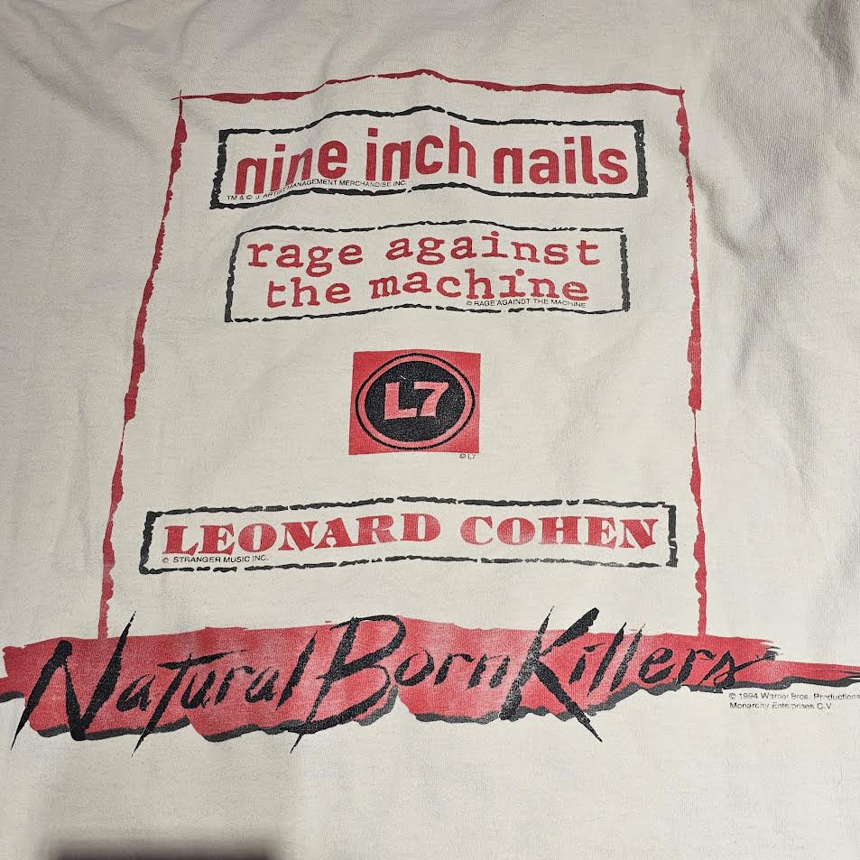 Vintage 90's NATURAL BORN KILLERS "BLOOD LUST" GIANT S/S Tee Size XL 90's ナチュラル・ボーン・キラーズ "ブロッドラスト" ジャイアント社製 Tシャツ サイズXL