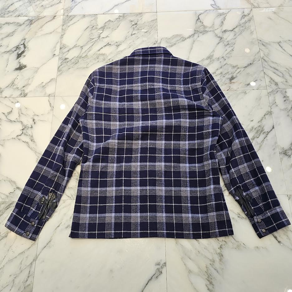 CHROME HEARTS Y NOT Loose Ends Check Shirt Size M クロムハーツ ワイノット ルーズエンド チェックシャツ サイズM