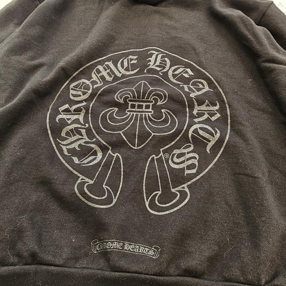 CHROME HEARTS 2025SS Hooded "LOVE YOU" BS FLARE Horseshoe Pullover Hoodie Size M クロムハーツ フーデッド "LOVE YOU" BSフレア ホースシュー プルオーバーフーディ サイズM