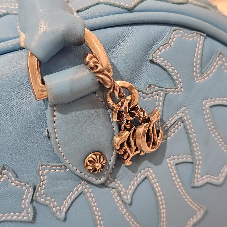 CHROME HEARTS Tiny GYM Cemetery Cross Patch Hand Bag クロムハーツ タイニージム セメタリークロスパッチ ハンドバッグ ジムバッグ