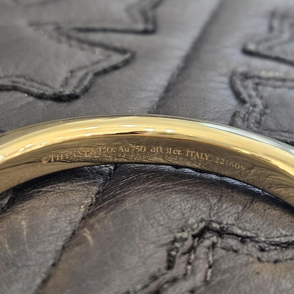 Tiffany＆Co. 18K YG Rock Bangle With Brilliant Diamond Size L 70185415 ティファニー 18K イエローゴールド ロックバングル ウィズ ブリリアント ダイヤモンド サイズL