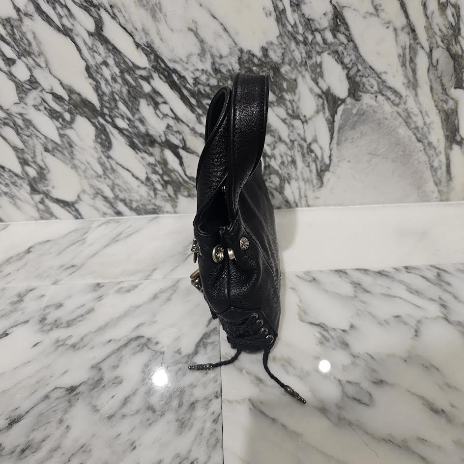 CHROME HEARTS JJ Dean Mini Leather Riders Hand Bag クロムハーツ JJ ディーン ミニレザー ライダース ハンドバッグ