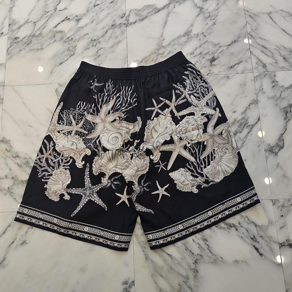 VERSACE 2024SS Baroque Printed Silk Set Up Shirt & Shorts 1003926/1A11093 1002476/1A11093 Size 46 ヴェルサーチェ バロック プリント シルク シャツ&ショーツ サイズ46