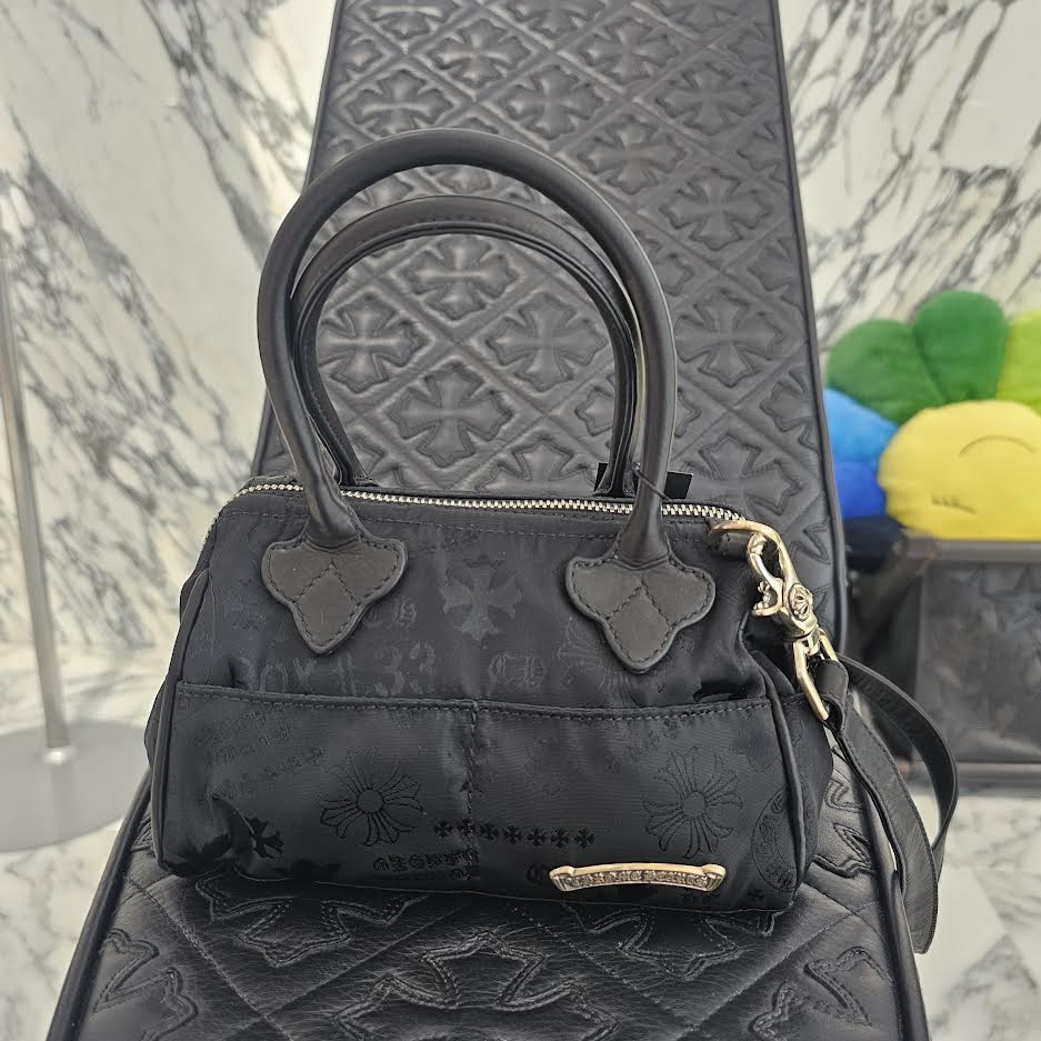 CHROME HEARTS MOCHITA Stencil Nylon Leather Hand Bag クロムハーツ MOCHITA ステンシル総柄 ナイロン レザー ハンドバッグ ショルダーバッグ