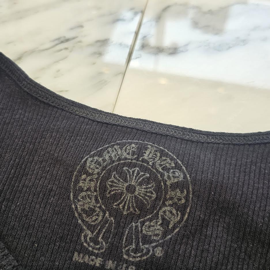CHROME HEARTS Hairy Cross Rib Tank Top Size L クロムハーツ ヘイリークロス リブ タンクトップ サイズL