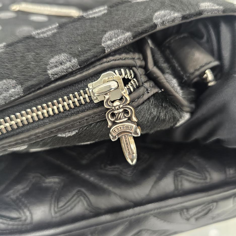 CHROME HEARTS CHICKEN NUGGET Polka Dots Harako Leather Small Shoulder Bag クロムハーツ チキンナゲット 水玉柄 ハラコレザー スモール ショルダーバッグ