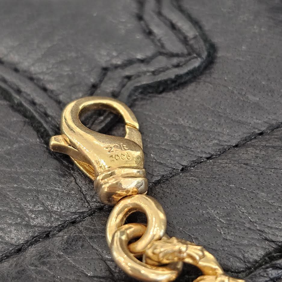 CHROME HEARTS 22K Extra Mini Fancy Chain Bracelet Size 31 LINK クロムハーツ 22K エクストラ ミニファンシー チェーン ブレスレット サイズ31リンク