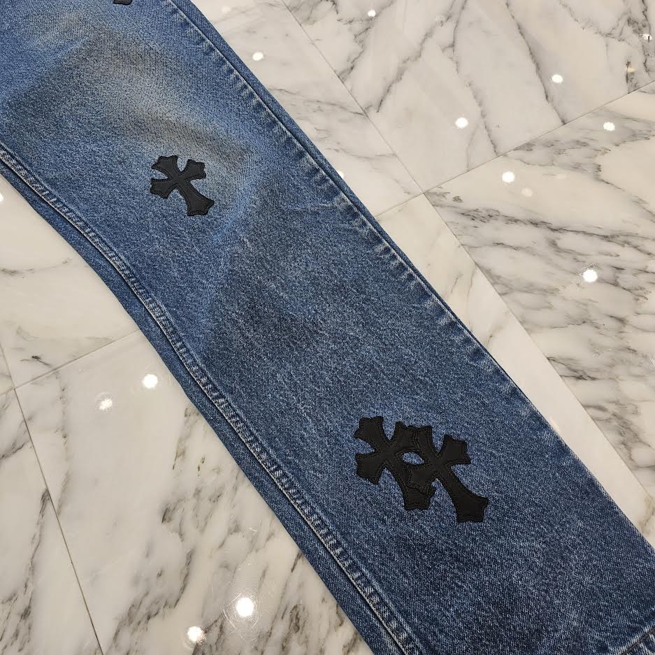 CHROME HEARTS × Levi's Body VNTG Cross Leather Patch Jeans Size 32 クロムハーツ × リーバイスボディ ヴィンテージ クロスレザーパッチ ジーンズ デニムパンツ サイズ32