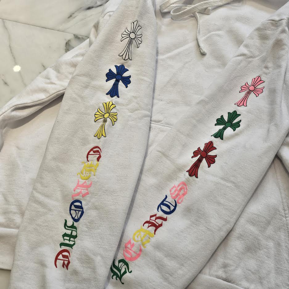 CHROME HEARTS 2022SS MLTCOL CEM CRS Pullover Hoodie Size XL クロムハーツ マルチカラー セメタリークロス プルオーバーフーディ サイズXL