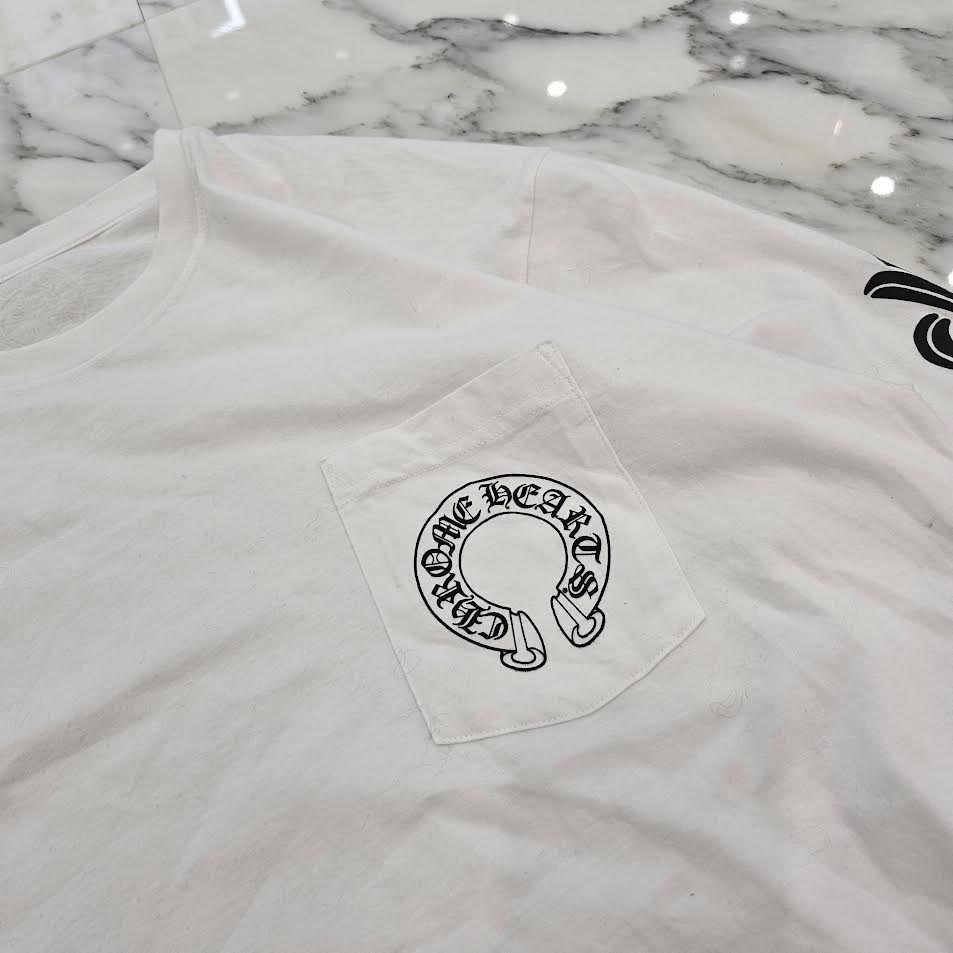 CHROME HEARTS Floral Cross Horseshoe Long Sleeve Tee Size XXL クロムハーツ フローラルクロス ホースシュー ロングスリーブTシャツ サイズXXL