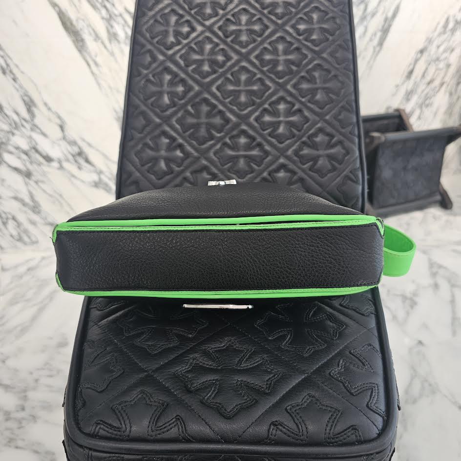 CHROME HEARTS CHICKEN NUGGET Side BS Flare Patch Small Leather Shoulder Bag クロムハーツ チキンナゲット サイド BSフレアパッチ スモールレザー ショルダーバッグ