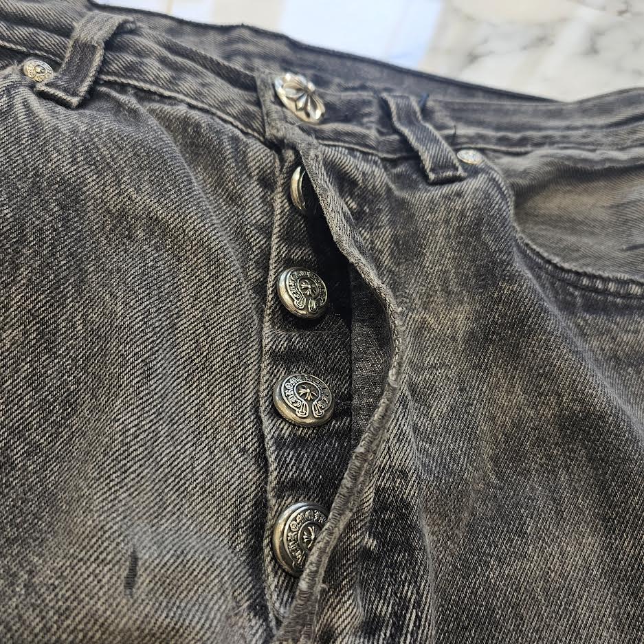 CHROME HEARTS × Levi's 501 VNTG Cross Ball Button Denim Pants Size 32 クロムハーツ × リーバイス 501 ヴィンテージ クロスボールボタン デニムパンツ サイズ32