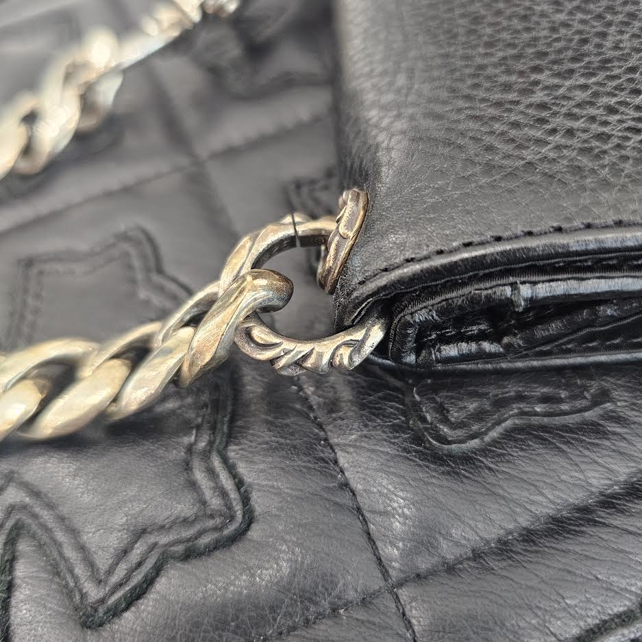 CHROME HEARTS TV MAN 1 Clip Classic Chain Leather Wallet クロム