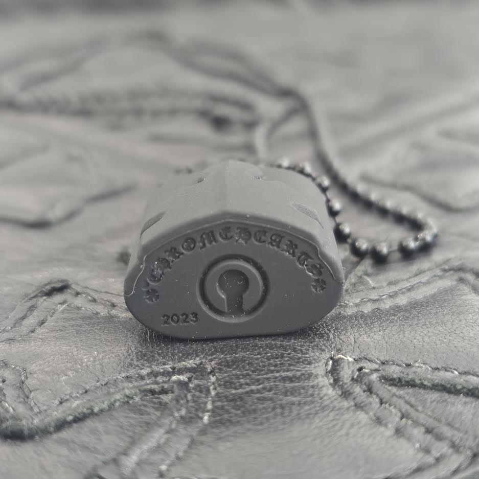 CHROME HEARTS 2023SS PADLOCK Flare Knee Silicon Rubber Necklace クロムハーツ パドロック フレアニー シリコンラバー ネックレス