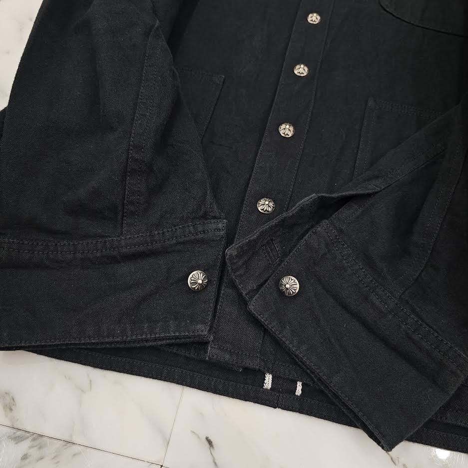 CHROME HEARTS Y NOT LAST BITE COVER ALL DENIM SHIRT Size XL クロムハーツ ワイノット ラストバイト カバーオール デニムシャツ サイズXL