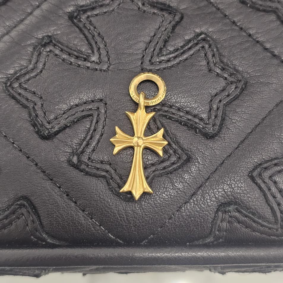 CHROME HEARTS 22K Tiny CH Cross Charm Pendant Top クロム