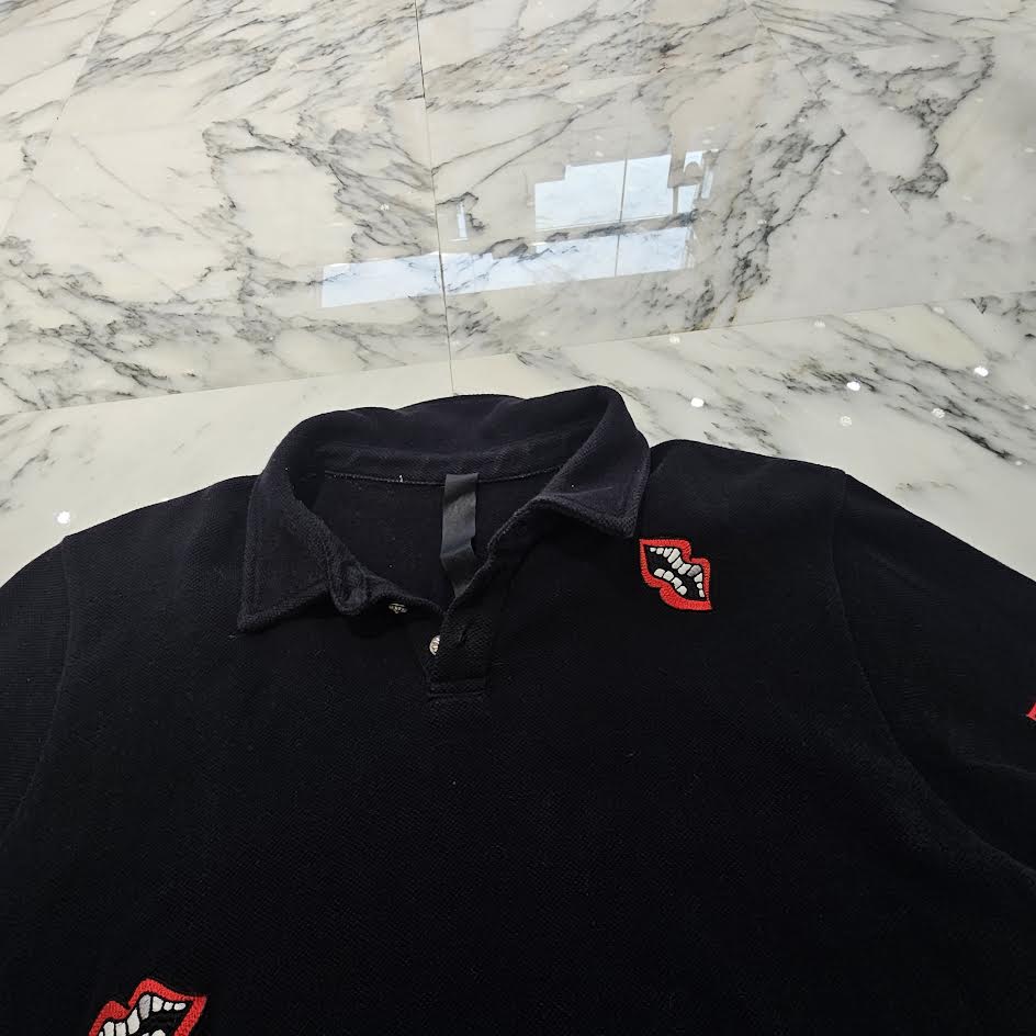 CHROME HEARTS × MATTY BOY Cross Ball Button Chomper Embroidery Polo Shirt Size XL クロムハーツ × マッティボーイ クロスボールボタン チョンパー刺繍 ポロシャツ サイズXL