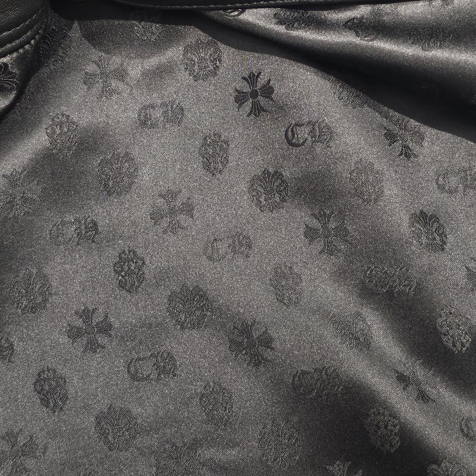 CHROME HEARTS Cross Ball Button Soft Lamb Leather Jacket Size L クロムハーツ クロスボールボタン ソフト ラムレザー ジャケット サイズL