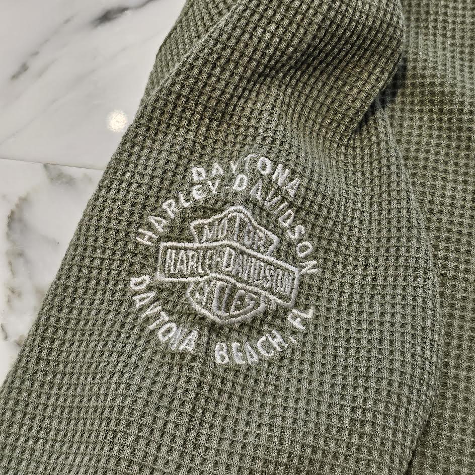 Vintage 90's Harley-Davidson Thermal Waffle L/S Tee Size L 90's ハーレー・ダビットソン サーマル ワッフル ロングスリーブ Tシャツ サイズL