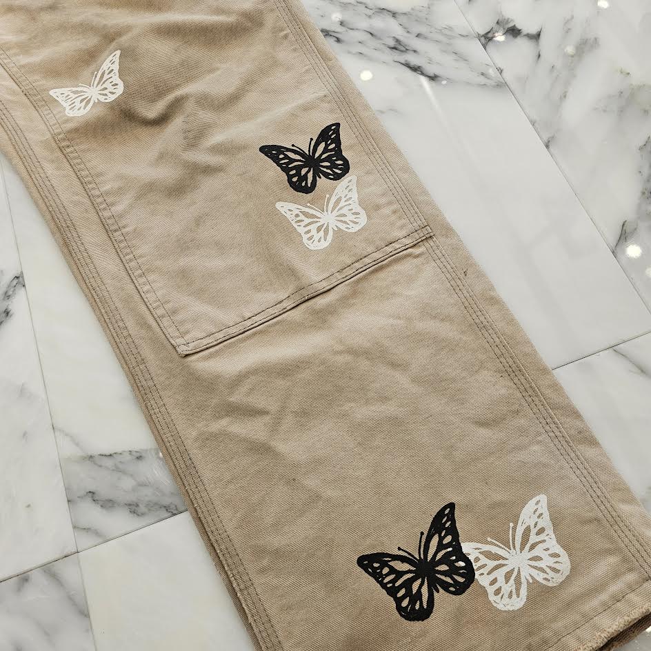 ABOUT DREAMS Butterfly Carhartt Body Pants Size W34 L32 アバウトドリームズ バタフライ カーハートボディ パンツ サイズW34×L32