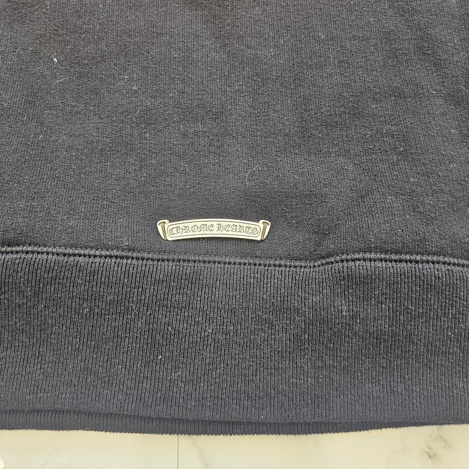 CHROME HEARTS 2025SS Y NOT Cemetery Cross Applique Embroidery Sweat Shirt Size XL クロムハーツ ワイノット セメタリークロス アップリケ刺繡 スウェットシャツ サイズXL