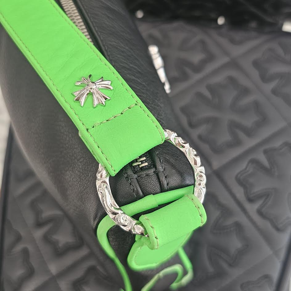 CHROME HEARTS CHICKEN NUGGET Side BS Flare Patch Small Leather Shoulder Bag クロムハーツ チキンナゲット サイド BSフレアパッチ スモールレザー ショルダーバッグ