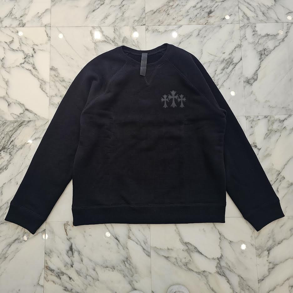 CHROME HEARTS 2025SS Y NOT Cemetery Cross Applique Embroidery Sweat Shirt Size XL クロムハーツ ワイノット セメタリークロス アップリケ刺繡 スウェットシャツ サイズXL