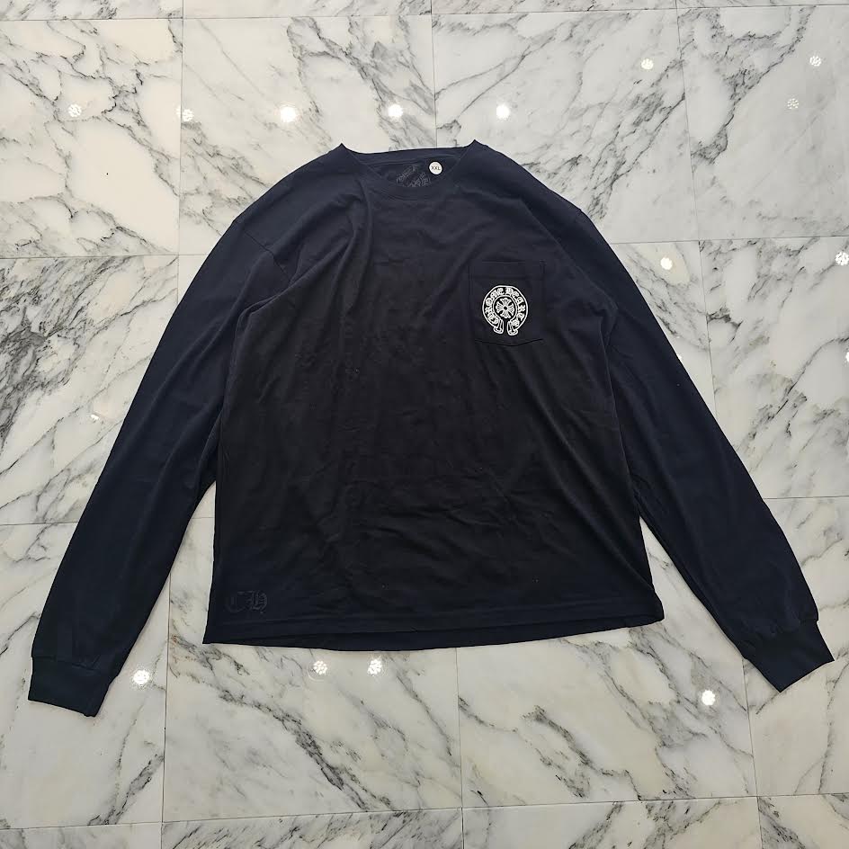 CHROME HEARTS Honolulu Limited Floral Cross Horseshoe Long Sleeve Tee Size XXL クロムハーツ ホノルル限定 フローラルクロス ホースシュー ロングスリーブ Tシャツ サイズXXL